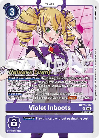 Violet Inboots [BT23-087] [Hackers' Slumber Release Event Cards] - Destination Retro