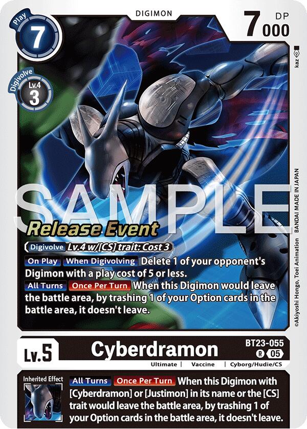 Cyberdramon [BT23-055] [Hackers' Slumber Release Event Cards] - Destination Retro