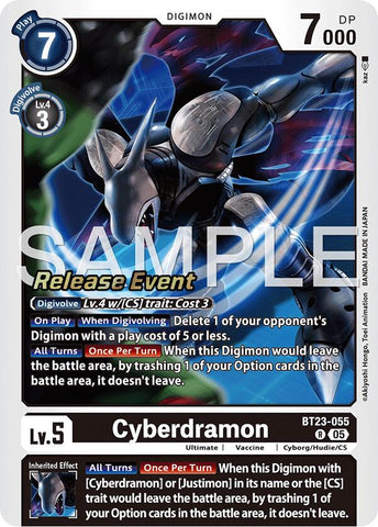 Cyberdramon [BT23-055] [Hackers' Slumber Release Event Cards] - Destination Retro