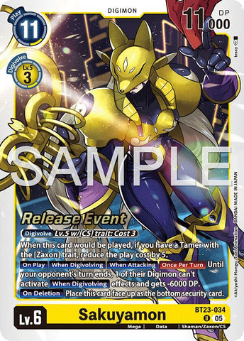 Sakuyamon [BT23-034] [Hackers' Slumber Release Event Cards] - Destination Retro
