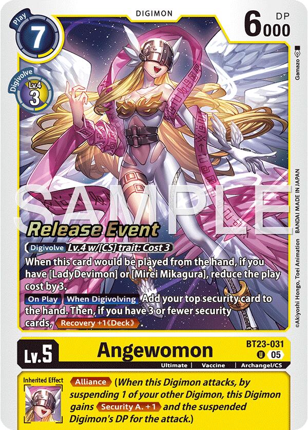 Angewomon [BT23-031] [Hackers' Slumber Release Event Cards] - Destination Retro