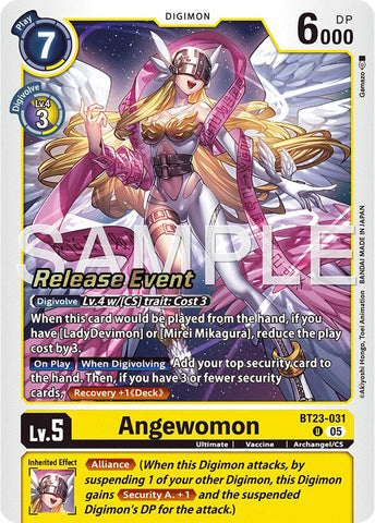 Angewomon [BT23-031] [Hackers' Slumber Release Event Cards] - Destination Retro