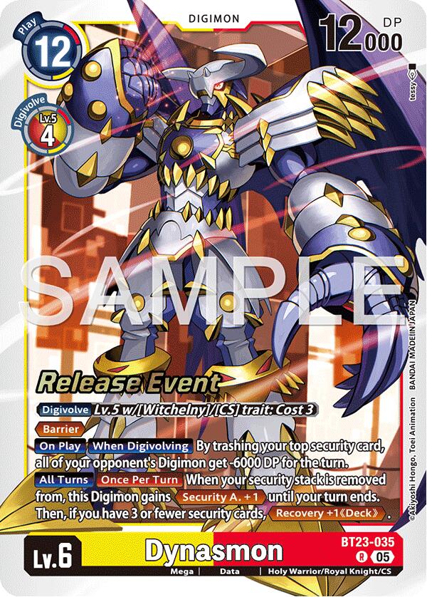 Dynasmon [BT23-035] [Hackers' Slumber Release Event Cards] - Destination Retro
