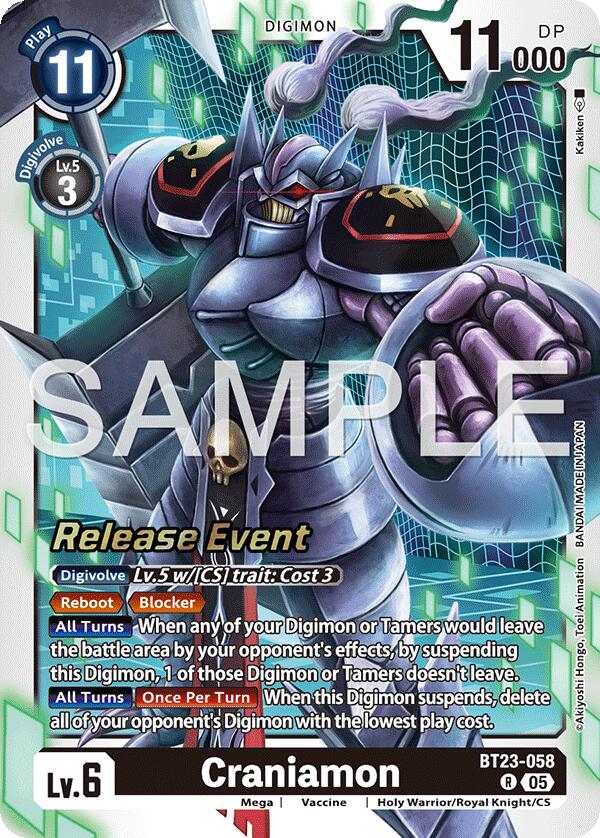 Craniamon [BT23-058] [Hackers' Slumber Release Event Cards] - Destination Retro