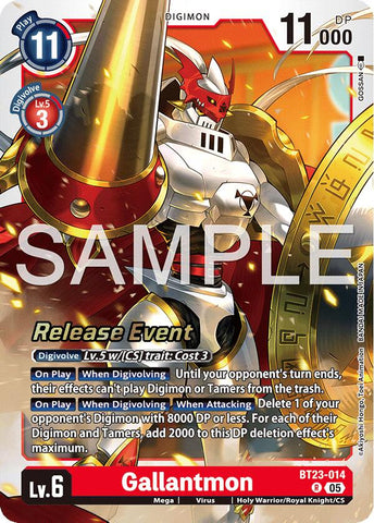 Gallantmon [BT23-014] [Hackers' Slumber Release Event Cards] - Destination Retro