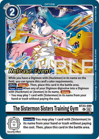 The Sistermon Sisters Training Gym [BT23-099] [Hackers' Slumber Release Event Cards] - Destination Retro