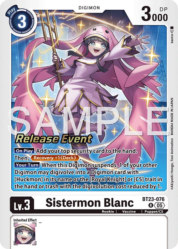 Sistermon Blanc [BT23-076] [Hackers' Slumber Release Event Cards] - Destination Retro