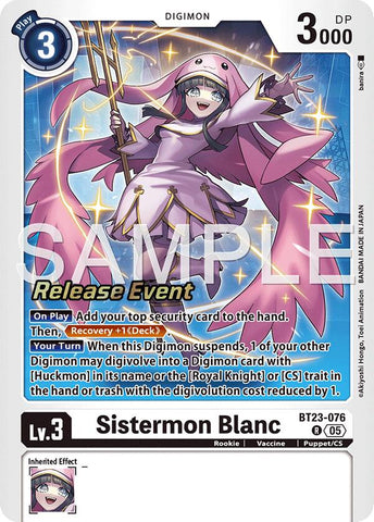 Sistermon Blanc [BT23-076] [Hackers' Slumber Release Event Cards] - Destination Retro