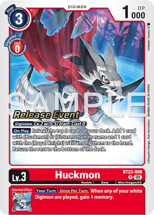Huckmon [BT23-006] [Hackers' Slumber Release Event Cards] - Destination Retro