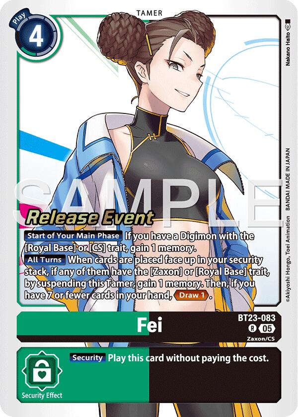 Fei [BT23-083] [Hackers' Slumber Release Event Cards] - Destination Retro
