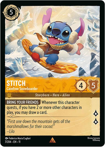 Stitch - Carefree Snowboarder (7/204) [Winterspell] - Destination Retro