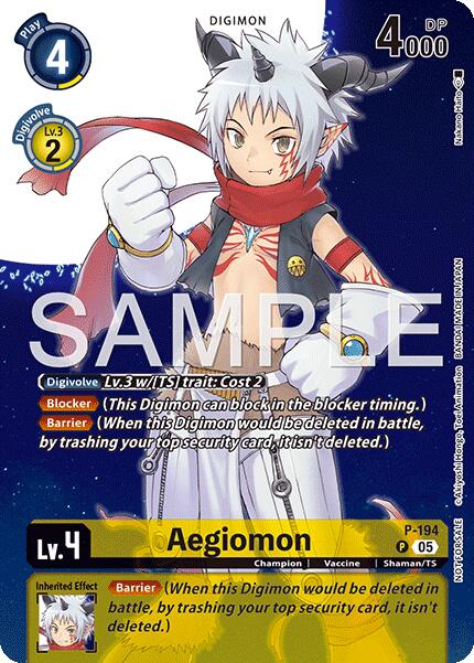 Aegiomon [P-194] (Digimon Story: Time Stranger Promo Pack) [Promotional Cards] - Destination Retro