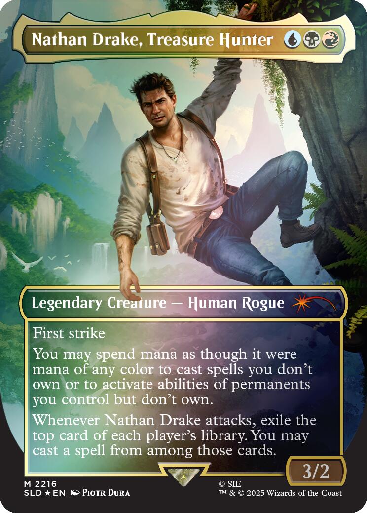 Nathan Drake, Treasure Hunter (Rainbow Foil) [Secret Lair Drop Series] - Destination Retro