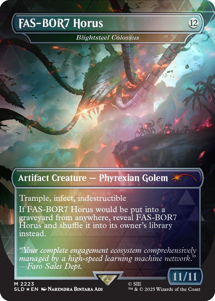 FAS-BOR7 Horus - Blightsteel Colossus (Rainbow Foil) [Secret Lair Drop Series] - Destination Retro