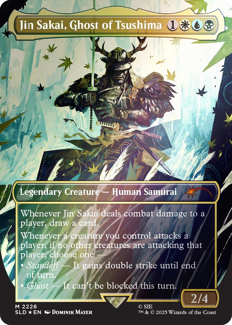Jin Sakai, Ghost of Tsushima (Rainbow Foil) [Secret Lair Drop Series] - Destination Retro