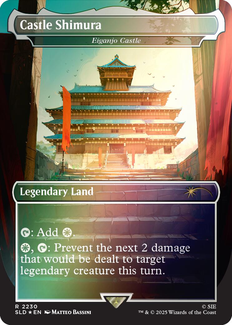 Castle Shimura - Eiganjo Castle (Rainbow Foil) [Secret Lair Drop Series] - Destination Retro