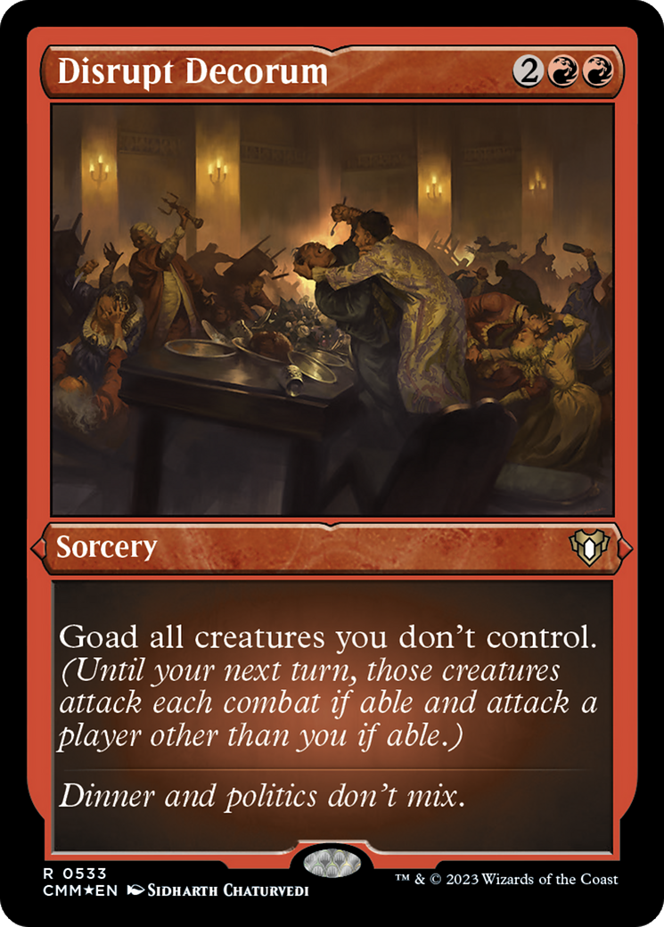 Disrupt Decorum (Foil Etched) [Commander Masters] - Destination Retro
