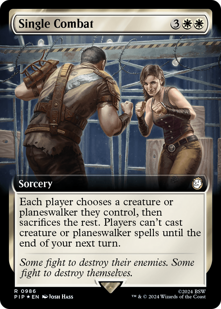 Single Combat (Extended Art) (Surge Foil) [Fallout] - Destination Retro