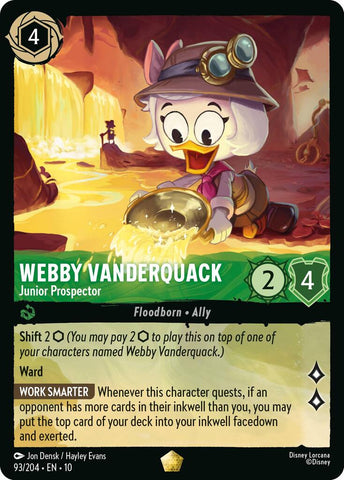 Webby Vanderquack - Junior Prospector (93/204) [Whispers in the Well] - Destination Retro