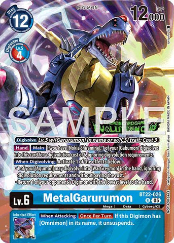 MetalGarurumon [BT22-026] (Evolution Cup 2025 Vol. 3 Participant) [Cyber Eden] - Destination Retro