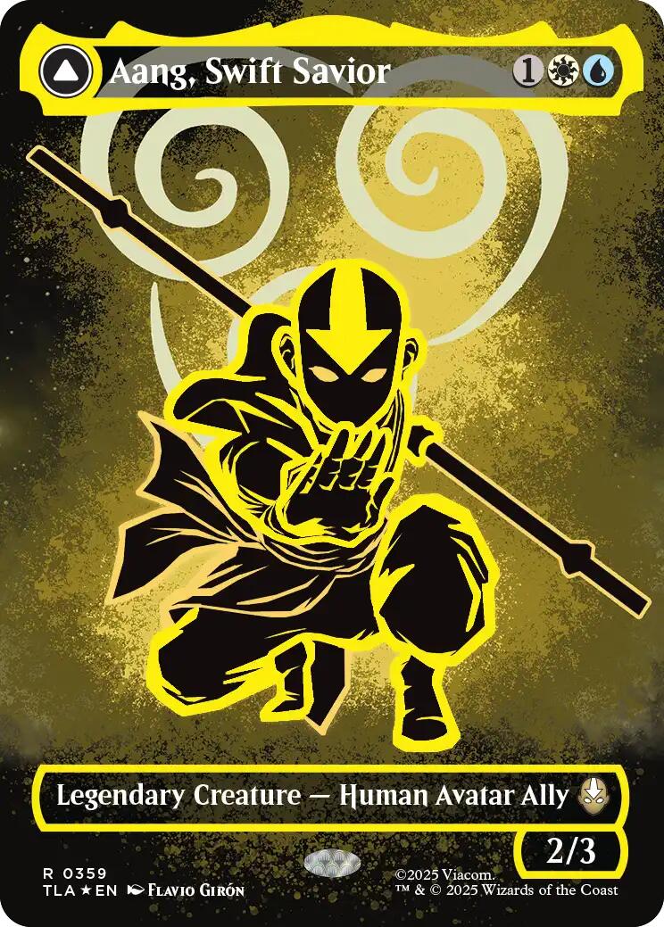 Aang, Swift Savior (Borderless) (Neon Ink Foil) [Avatar: The Last Airbender] - Destination Retro
