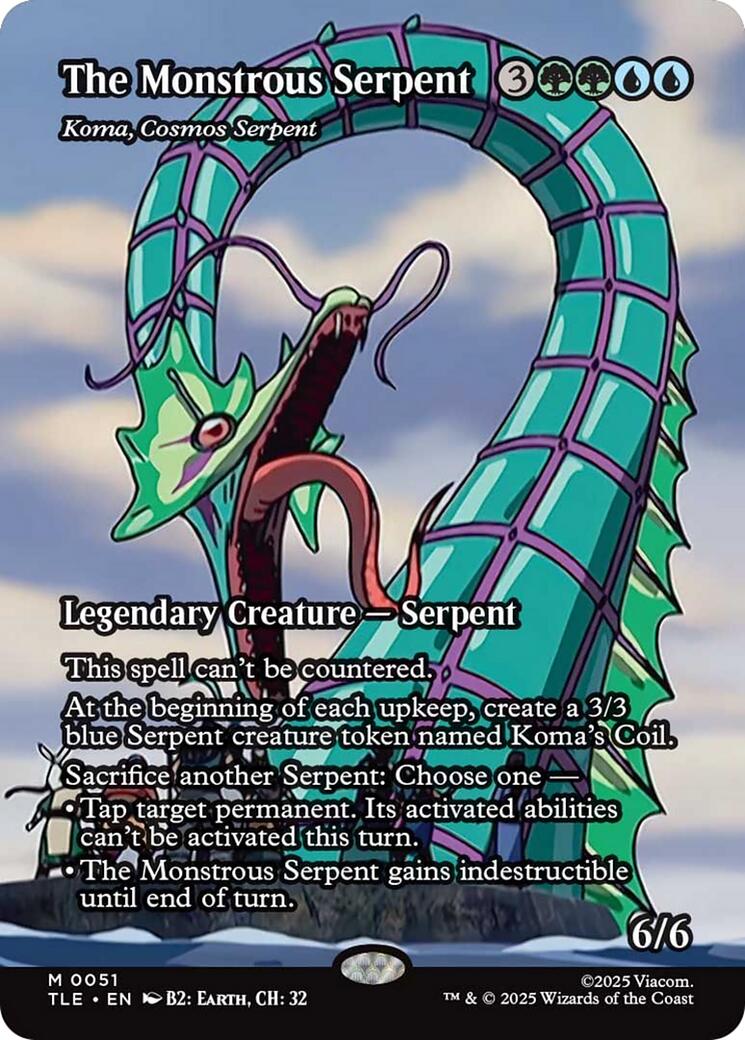 The Monstrous Serpent - Koma, Cosmos Serpent (Borderless) [Avatar: The Last Airbender: Eternal-Legal] - Destination Retro