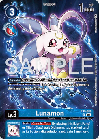 Lunamon [EX5-016] (Digimon Story: Time Stranger Collector's Edition) [Animal Colosseum] - Destination Retro