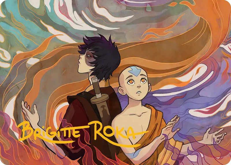 Fated Firepower Art Card (Gold-Stamped Signature) [Avatar: The Last Airbender Art Series] - Destination Retro