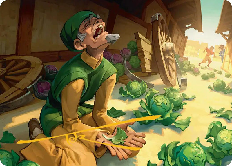 Unlucky Cabbage Merchant Art Card (Gold-Stamped Signature) [Avatar: The Last Airbender Art Series] - Destination Retro