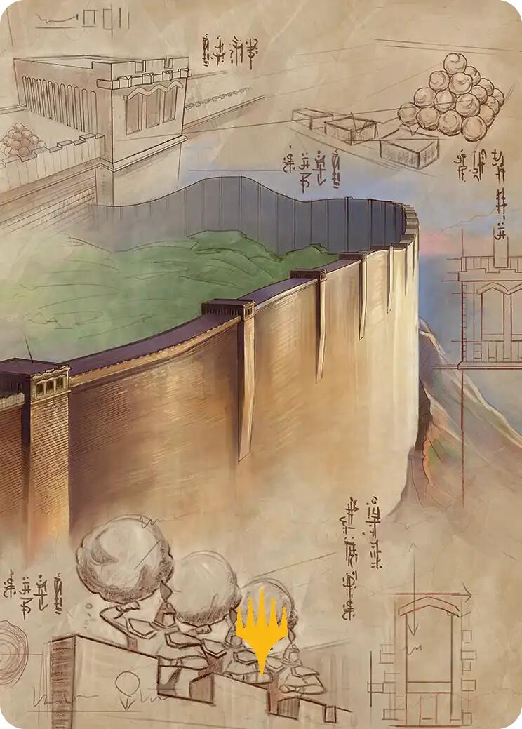 The Walls of Ba Sing Se Art Card (Gold-Stamped Planeswalker Symbol) [Avatar: The Last Airbender Art Series] - Destination Retro