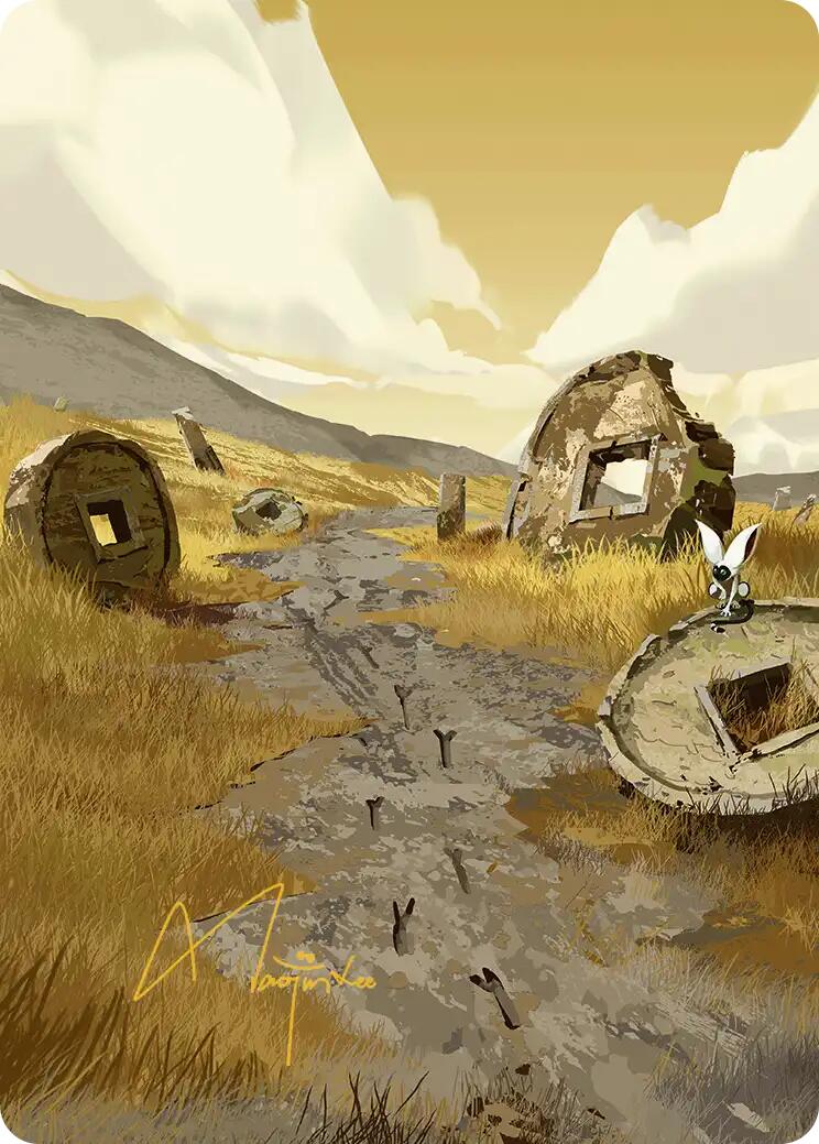 Plains Art Card (Gold-Stamped Signature) [Avatar: The Last Airbender Art Series] - Destination Retro
