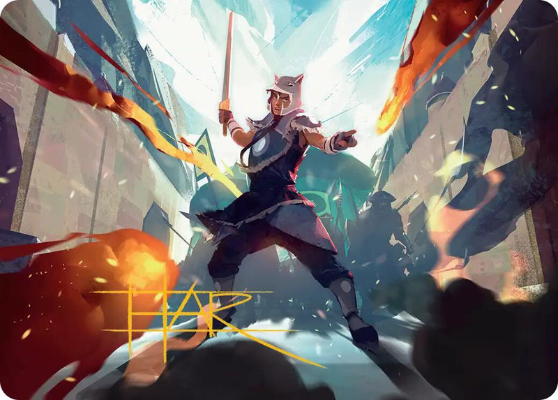 Sokka, Tenacious Tactician Art Card (Gold-Stamped Signature) [Avatar: The Last Airbender Art Series] - Destination Retro