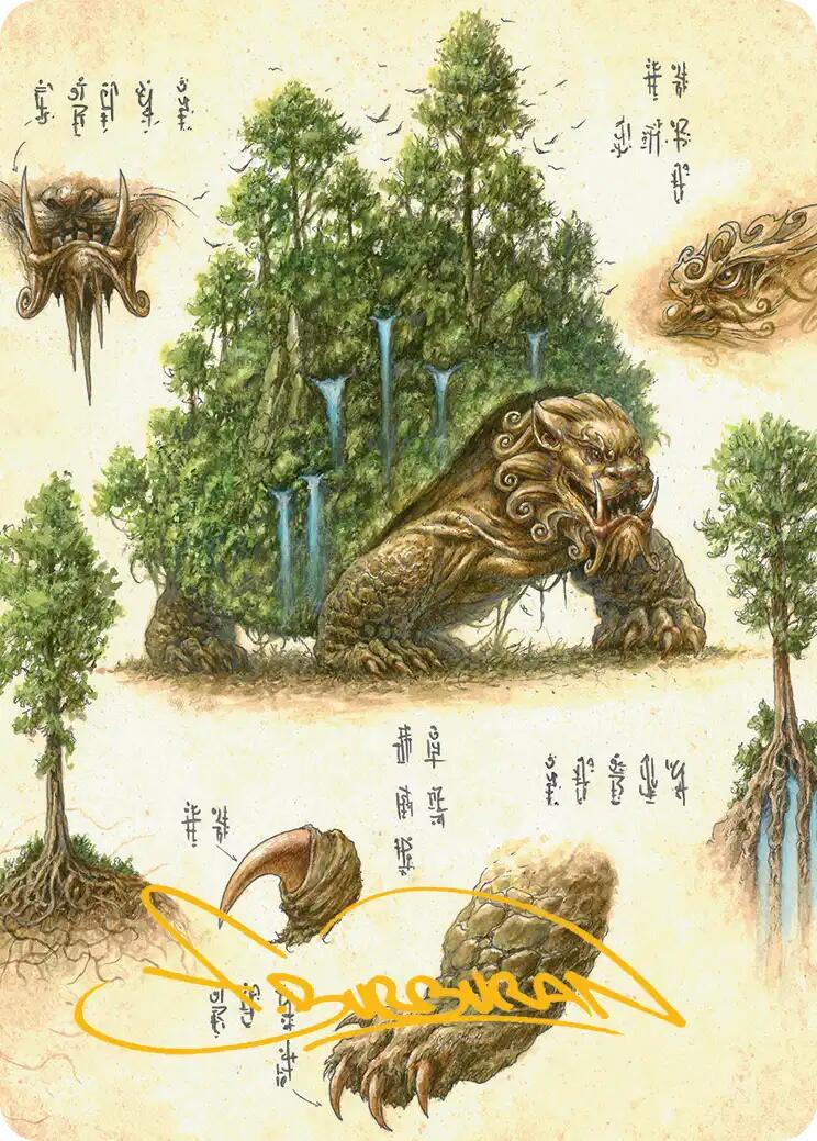 The Lion-Turtle Art Card (Gold-Stamped Signature) [Avatar: The Last Airbender Art Series] - Destination Retro