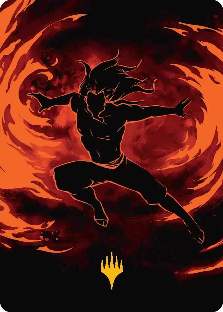 Ozai, the Phoenix King Art Card (Gold-Stamped Planeswalker Symbol) [Avatar: The Last Airbender Art Series] - Destination Retro