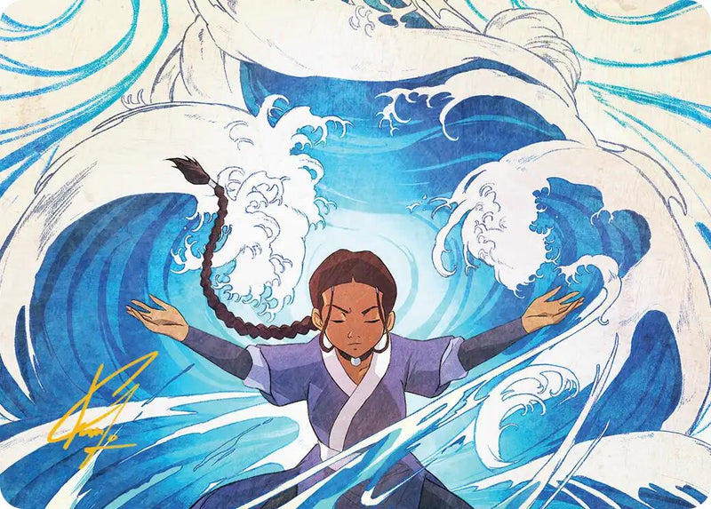 Katara, Water Tribe's Hope Art Card (Gold-Stamped Signature) [Avatar: The Last Airbender Art Series] - Destination Retro