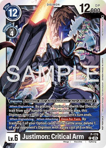 Justimon: Critical Arm [P-179] (Event Pack 8) [Promotional Cards] - Destination Retro