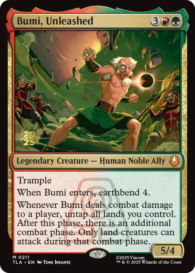 Bumi, Unleashed [Avatar: The Last Airbender Prerelease Cards] - Destination Retro