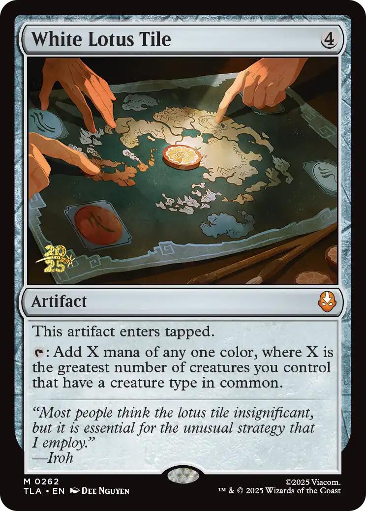 White Lotus Tile [Avatar: The Last Airbender Prerelease Cards] - Destination Retro