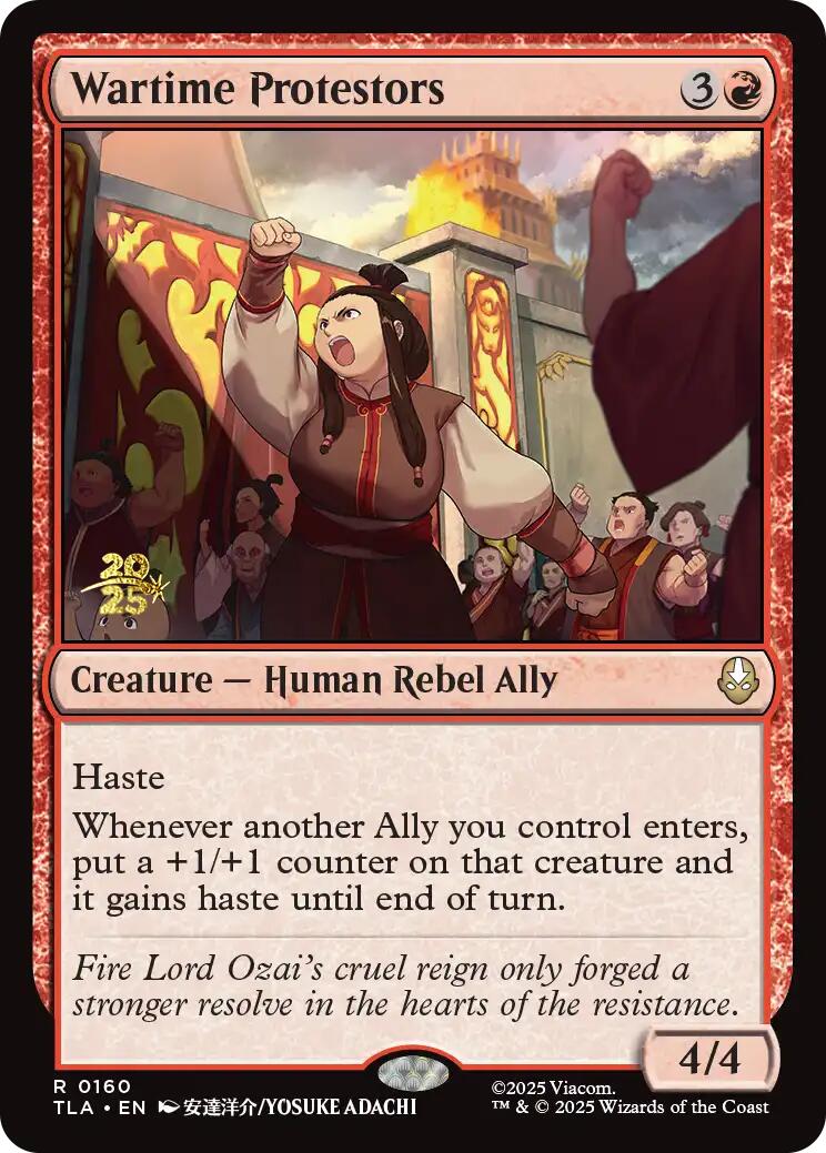Wartime Protestors [Avatar: The Last Airbender Prerelease Cards] - Destination Retro