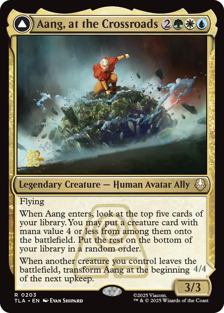 Aang, at the Crossroads [Avatar: The Last Airbender Prerelease Cards] - Destination Retro
