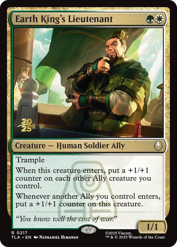 Earth King's Lieutenant [Avatar: The Last Airbender Prerelease Cards] - Destination Retro