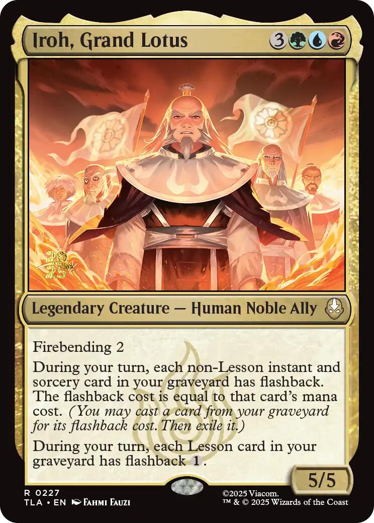Iroh, Grand Lotus [Avatar: The Last Airbender Prerelease Cards] - Destination Retro