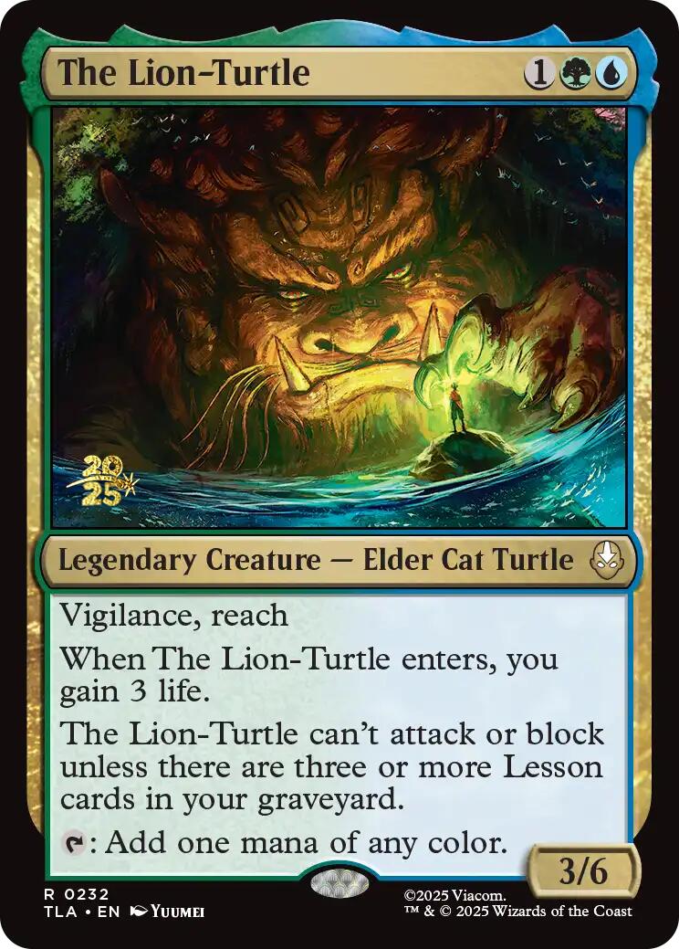 The Lion-Turtle [Avatar: The Last Airbender Prerelease Cards] - Destination Retro