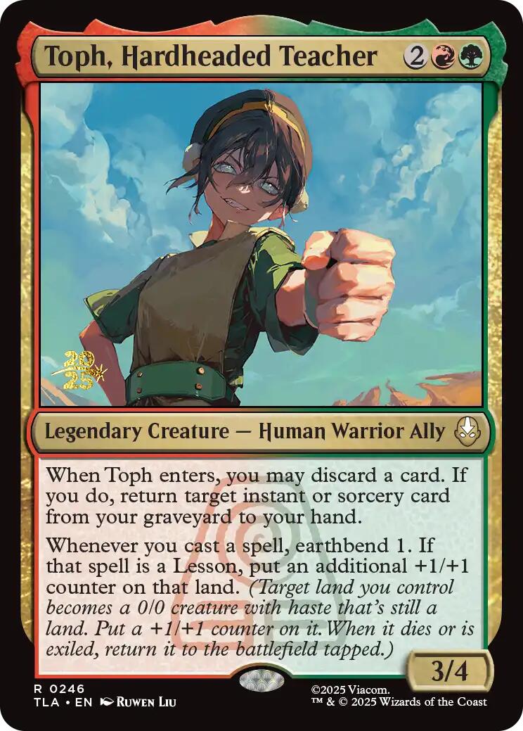 Toph, Hardheaded Teacher [Avatar: The Last Airbender Prerelease Cards] - Destination Retro