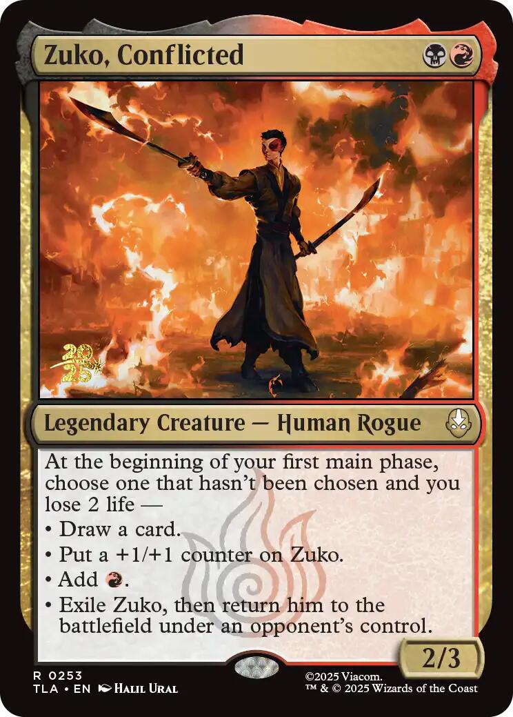 Zuko, Conflicted [Avatar: The Last Airbender Prerelease Cards] - Destination Retro