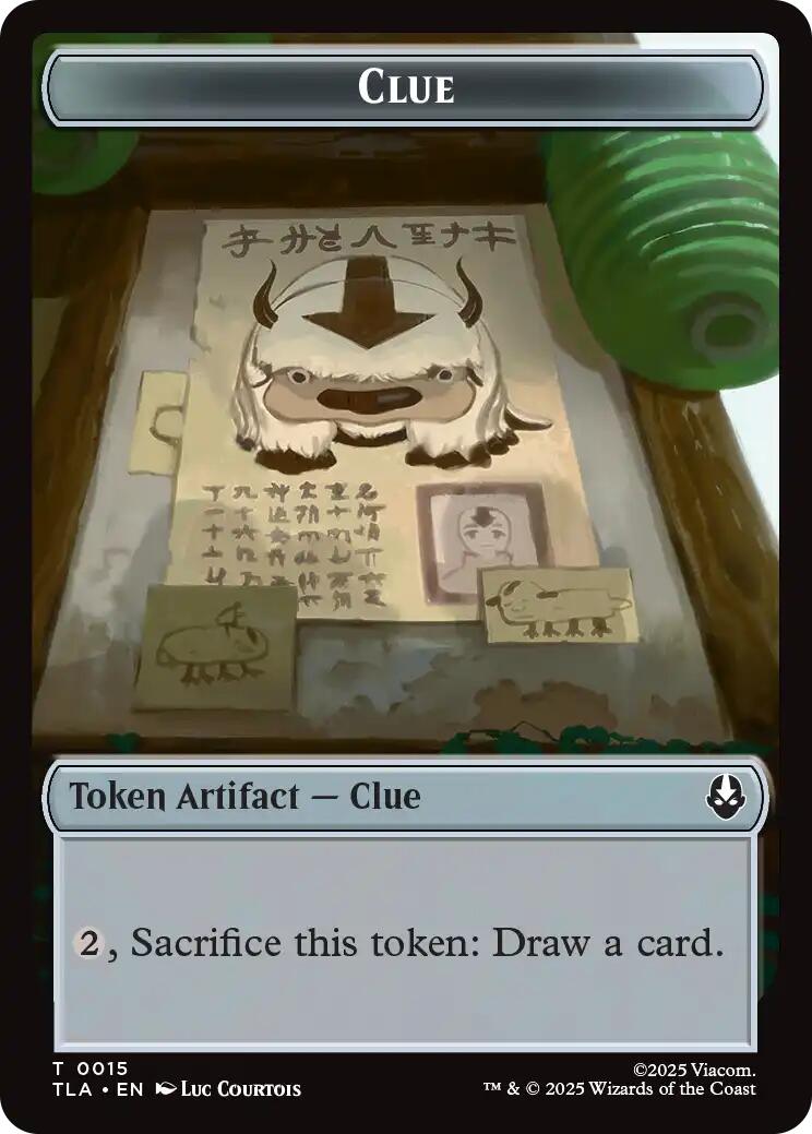 Ally (0004) // Clue (0015) Double-Sided Token [Avatar: The Last Airbender Tokens] - Destination Retro