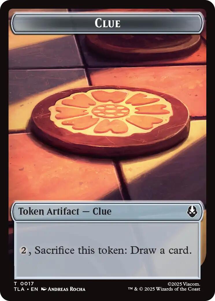 Ally (0006) // Clue (0017) Double-Sided Token [Avatar: The Last Airbender Tokens] - Destination Retro