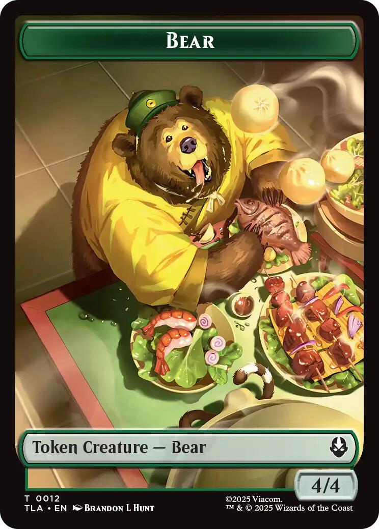Bear // Food (0020) Double-Sided Token [Avatar: The Last Airbender Tokens] - Destination Retro