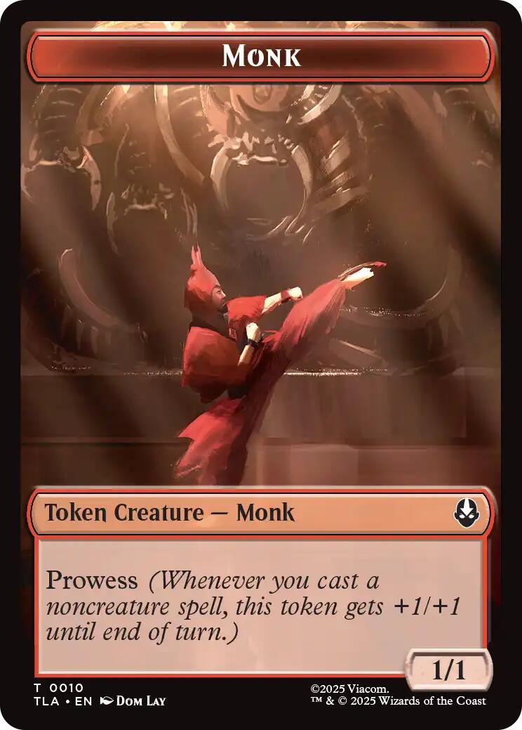 Monk // Clue (0017) Double-Sided Token [Avatar: The Last Airbender Tokens] - Destination Retro