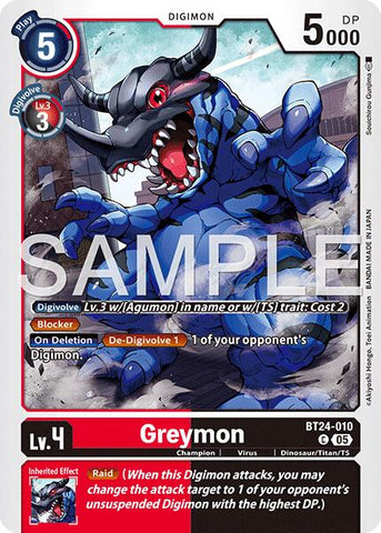 Greymon [BT24-010] [Time Stranger] - Destination Retro